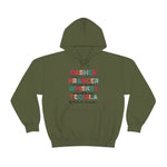 Load image into Gallery viewer, Pink and Blue Reindeers &amp; Liquor  Hoodie
